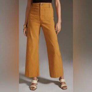 Anthropologie Maeve Colette Cropped Pants in Honey
